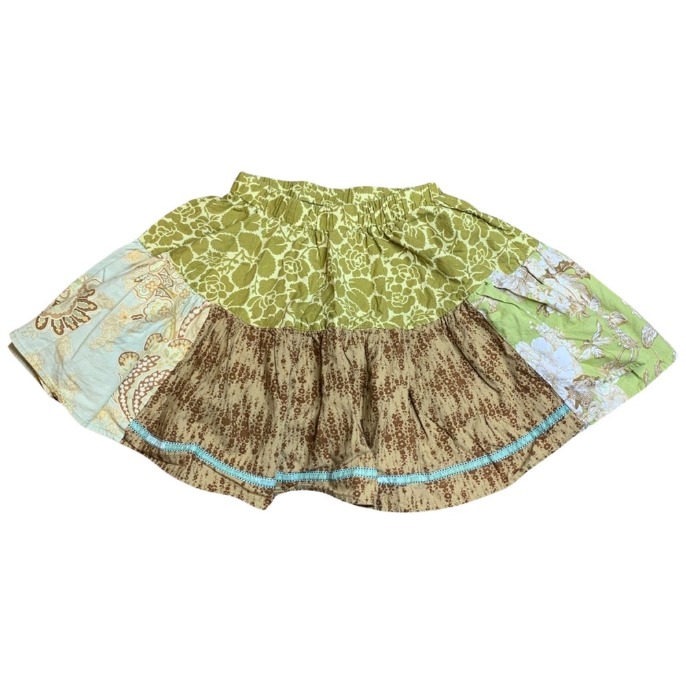 Matilda Jane Skirt Floral Green Brown Blue Girls Big Kids Size 10